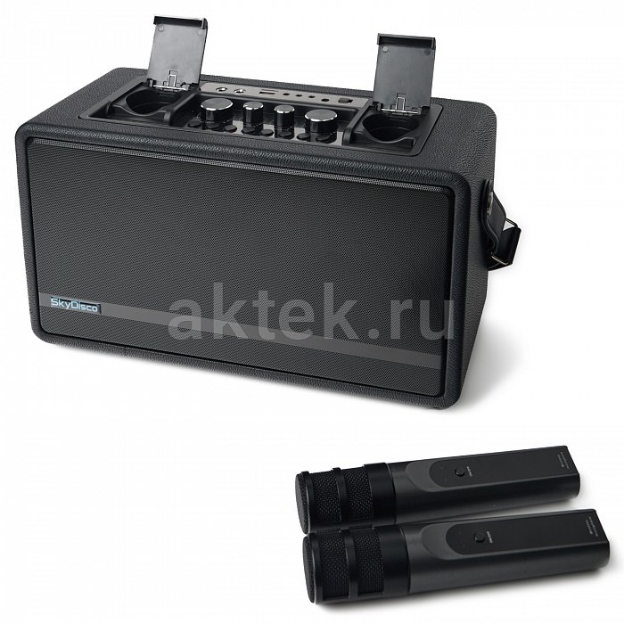 Портативная караоке-колонка с микрофонами SkyDisco YKM23 200 Вт