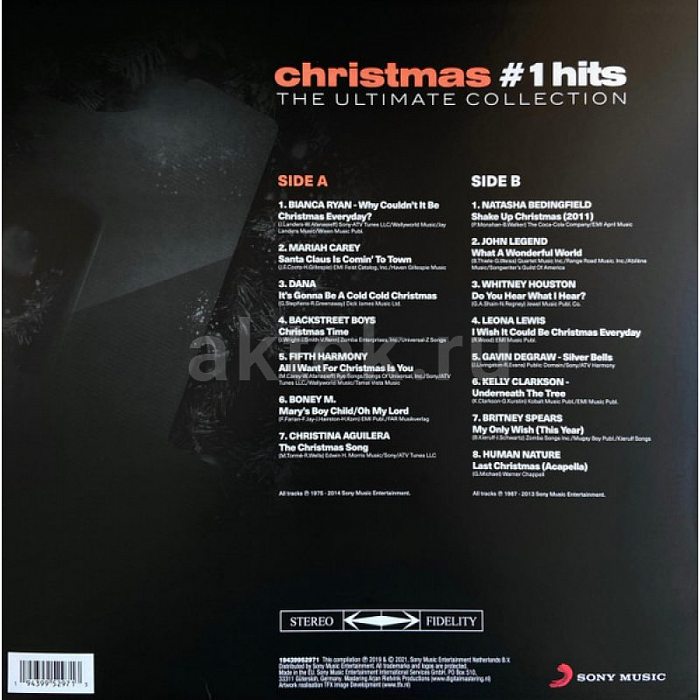Виниловая пластинка V/A - CHRISTMAS #1 HITS ULTIMATE COLLECTION 180 GRAM BLACK VINYL 12" 2