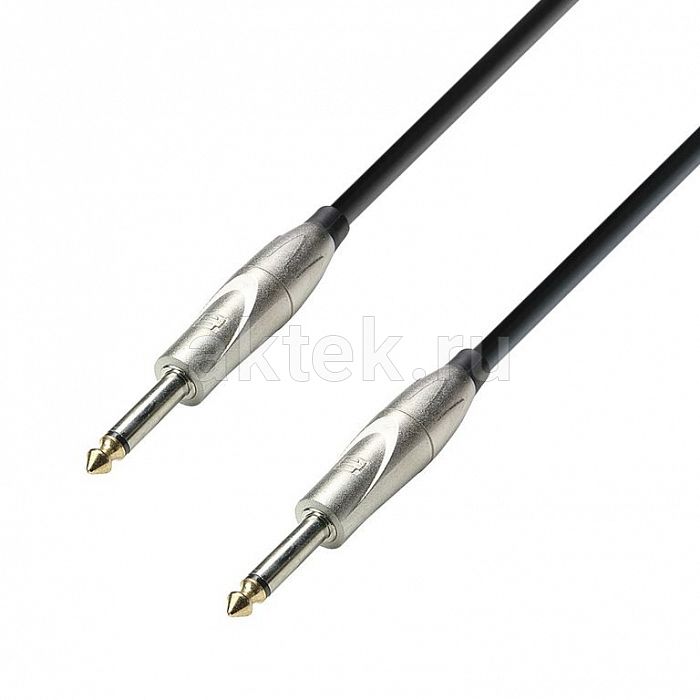 Adam Hall K3IPP0900 Black инструментальный кабель TS6.3–TS6.3 9м