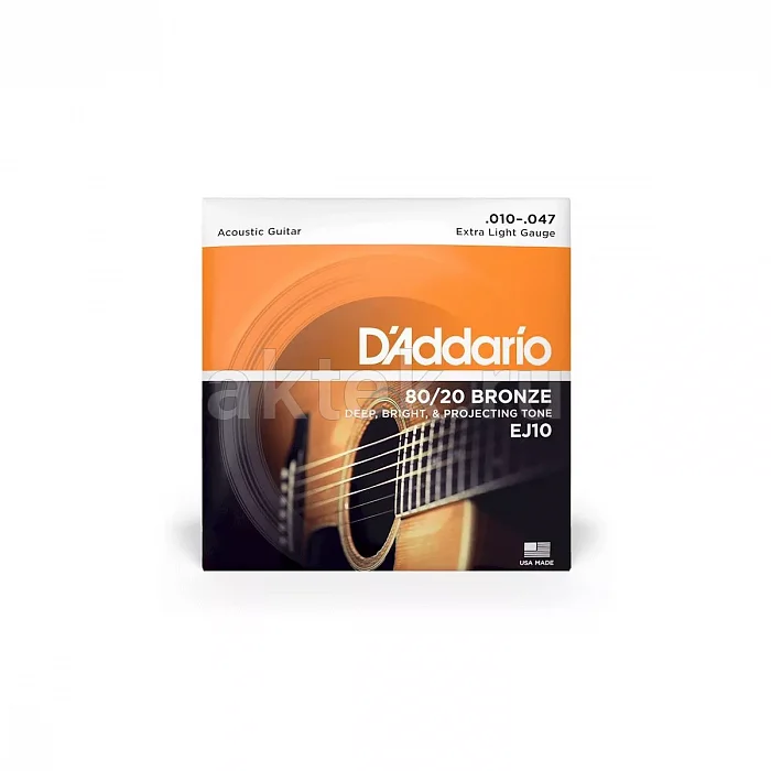 D'Addario EJ10 струны для акустической гитары, 10-47