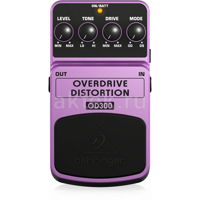 Behringer OVERDRIVE/DISTORTION OD300 педаль 2-режимный 2