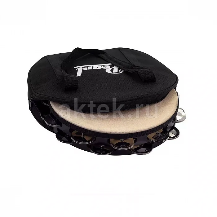 Pearl PETM-20 Elite Concert Tambourine двухрядный тамбурин с кожаной мембраной 7