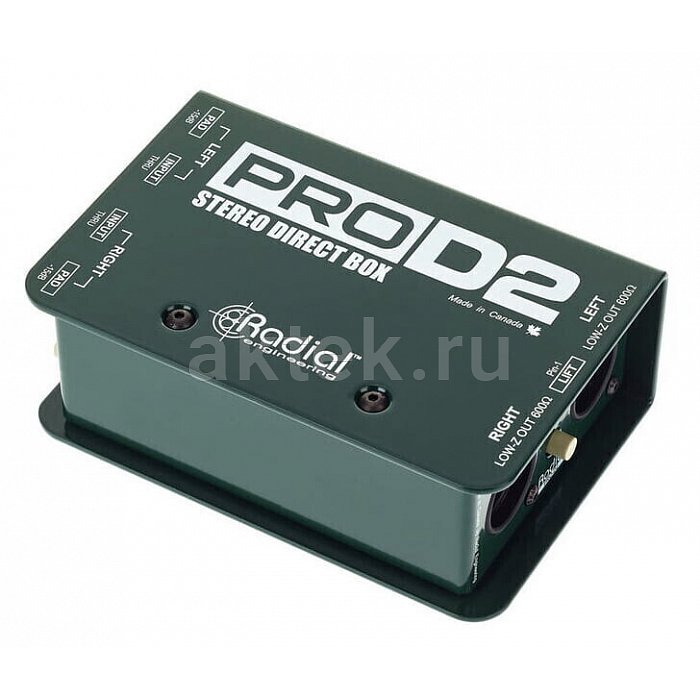 Директ-бокс Radial ProD2 2-channel Passive Instrument Direct Box