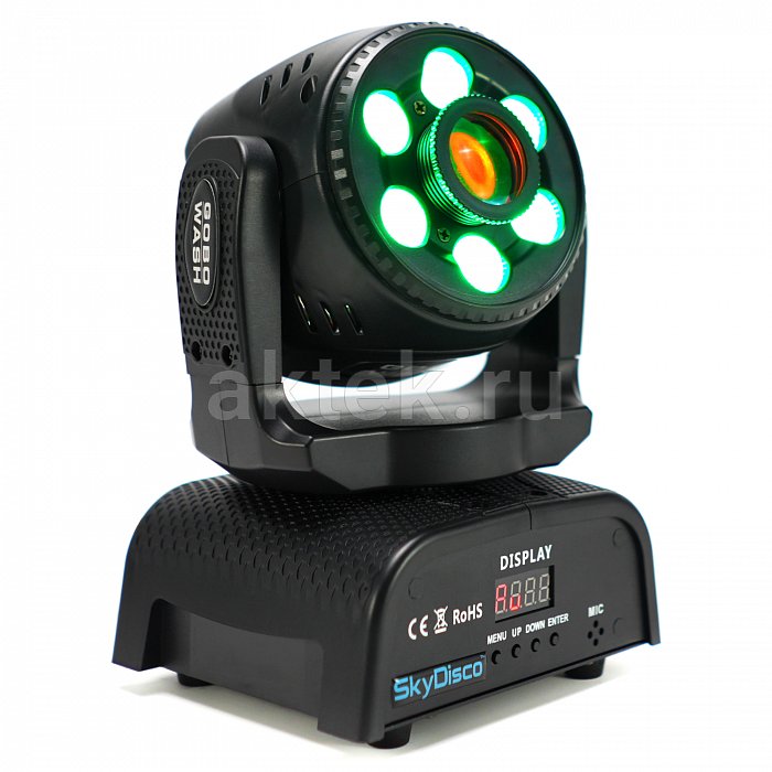 Вращающаяся голова SkyDisco Gobo RGBW 8