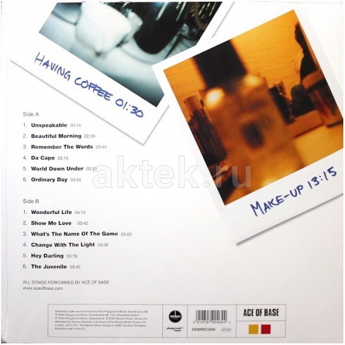Виниловая пластинка ACE OF BASE - DA CAPO 180 GRAM CLEAR VINYL 12" 3