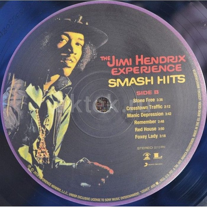 Виниловая пластинка THE JIMI HENDRIX EXPERIENCE - SMASH HITS 180 GRAM BLACK VINYL 12" 4