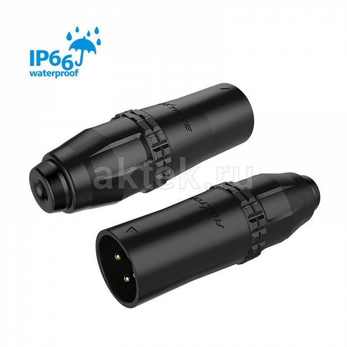 ROXTONE RX3MWP-BG разъём XLR, чёрный, штекер, IP66