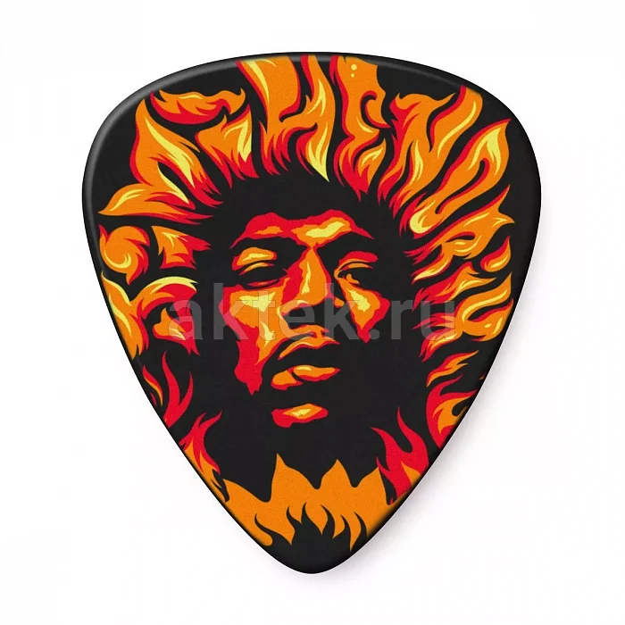 Dunlop JHP14HV Jimi Hendrix Voodoo Fire медиаторы, целлулоид, жесткие 2