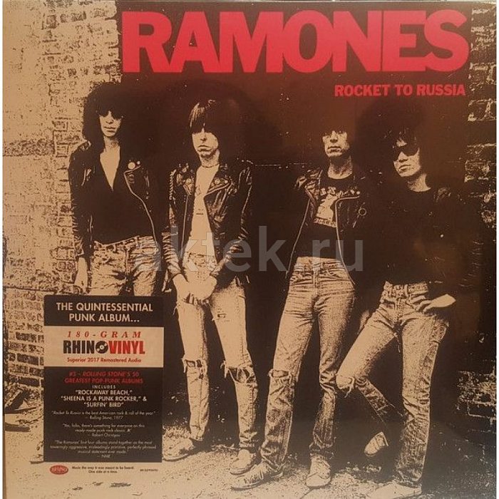 Виниловая пластинка RAMONES - ROCKET TO RUSSIA 180 GRAM BLACK VINYL 12"