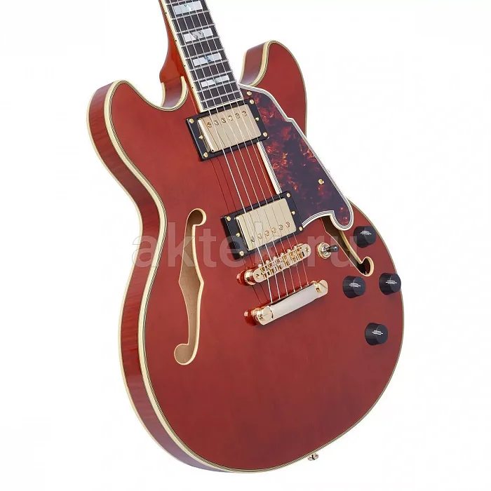 D'Angelico Excel Mini DC Viola полуакустическая гитара 5