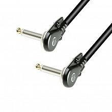 Adam Hall K4IRR0030FL Black угловой патч-кабель TS6.3–TS6.3 0.3м