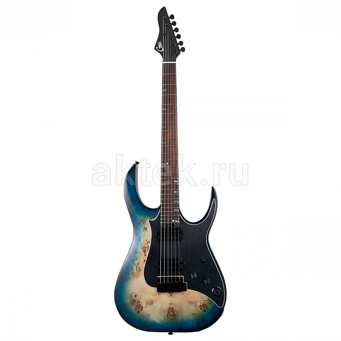 Mooer GTRS M810 Blue Burst электрогитара HH со встроенным процессором
