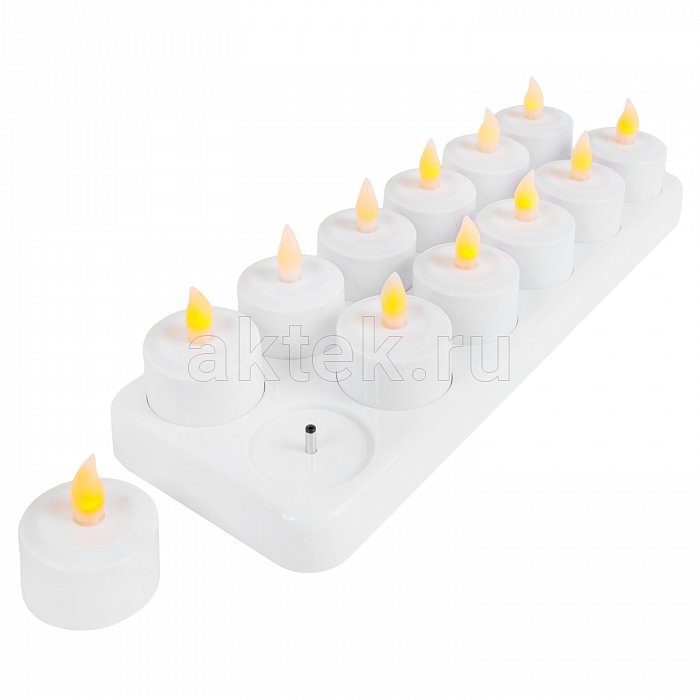 Набор чайных светодиодных свечей на аккумуляторе LED Candle 12 шт. 22