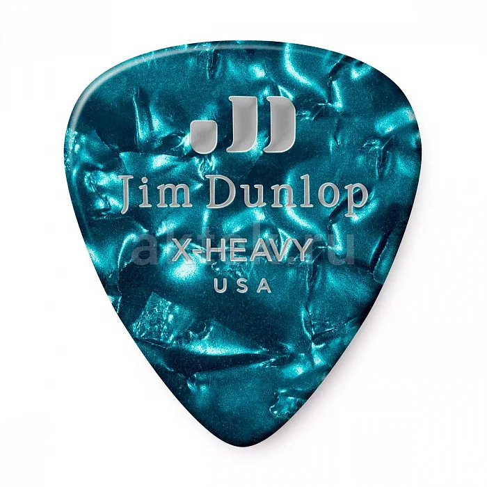 Dunlop 483P11XH Celluloid Turquoise Pearloid Extra медиаторы, целлулоид, extra heavy