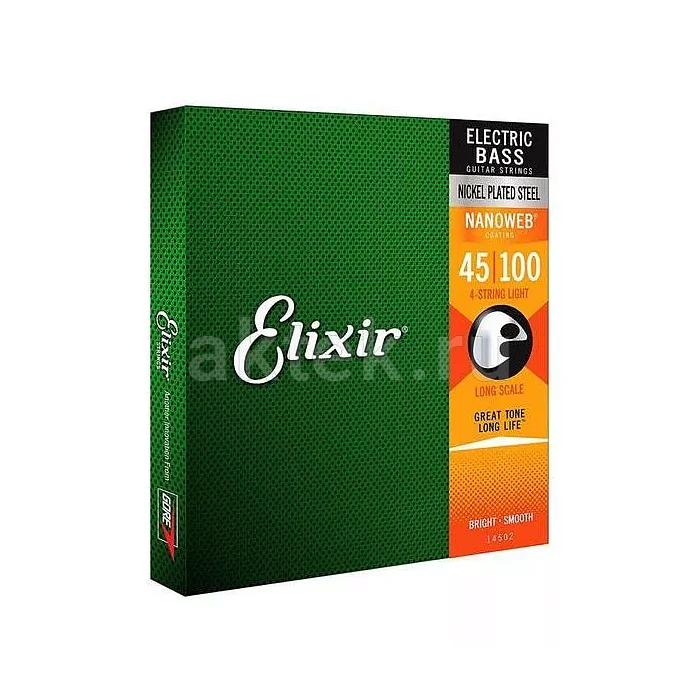 Elixir 14052 NanoWeb струны для бас-гитары, 45-100 2
