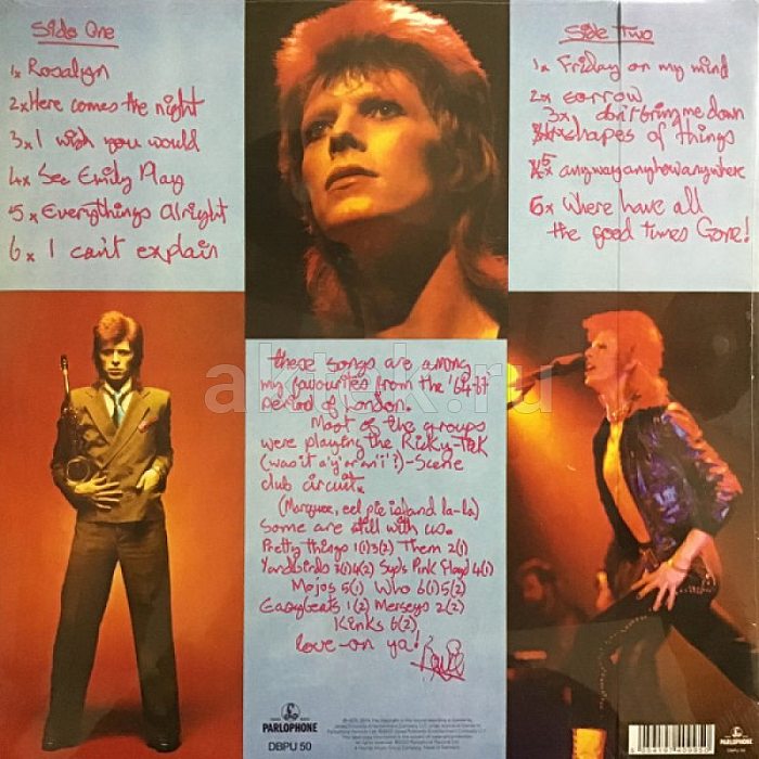 Виниловая пластинка DAVID BOWIE - PINUPS 180 GRAM BLACK VINYL 12" 2