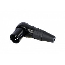 Rean RC3MR-BAG кабельный разъем XLR male, угловой, 3 контакта, чёрный