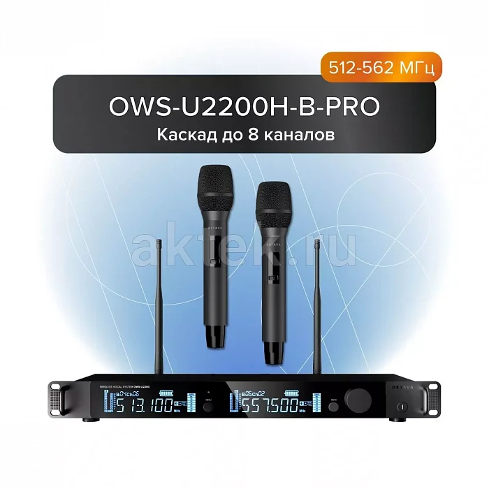 Октава OWS-U2200H-B Pro двухканальная радиосистема с двумя микрофонами