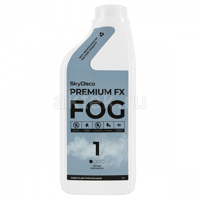 Жидкость для дым машины SkyDisco Premium FX FOG 1 легкого рассеивания, 1л Без запаха