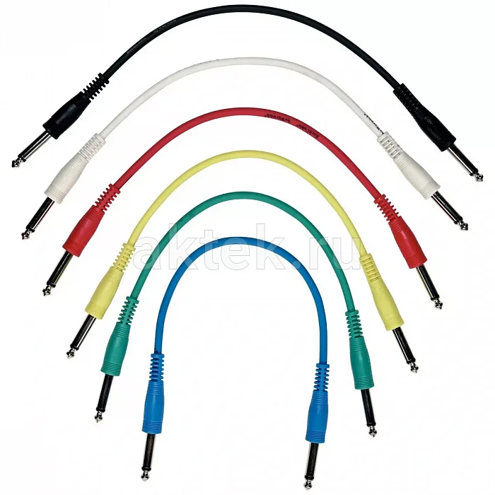 Rockcable RCL30030 D5 комплект 6 патч-кабелей Jack–Jack, 30 см