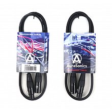 AuraSonics XMXF-1B кабель микрофонный XLR(F)-XLR(M), 1 м, 24 AWG, чёрный