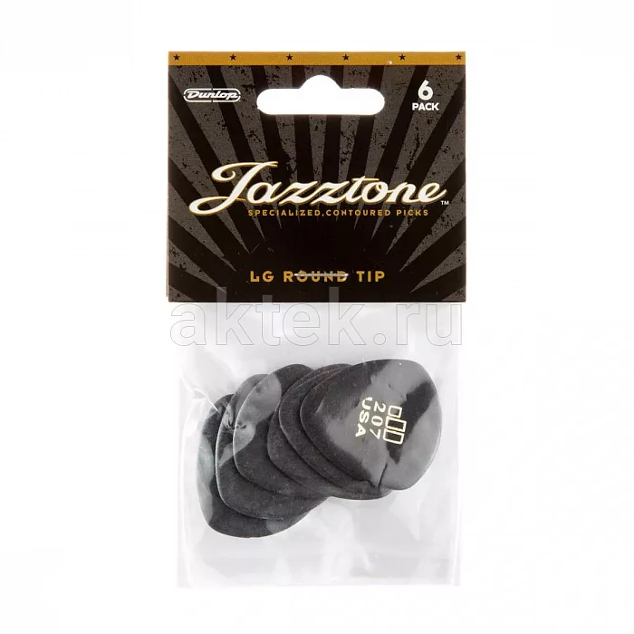 Dunlop 477P207 Jazztone Large Round Tip медиаторы, 6 шт 4
