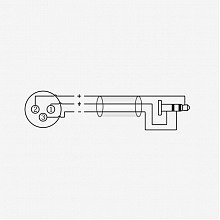 ROXTONE RACC420/3 аудиокабель XLR–Jack 3,5, 3 м, 2×0,14 мм² 3