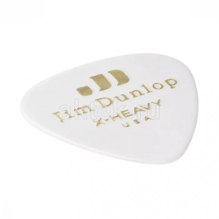 Dunlop 483P01XH Celluloid White Extra Heavy медиаторы, целлулоид, 12 шт 2