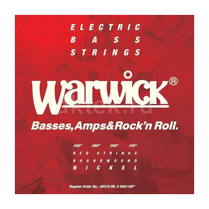 Warwick 46210ML4 комплект струн, калибр 40-100, обмотка из никелированной стали