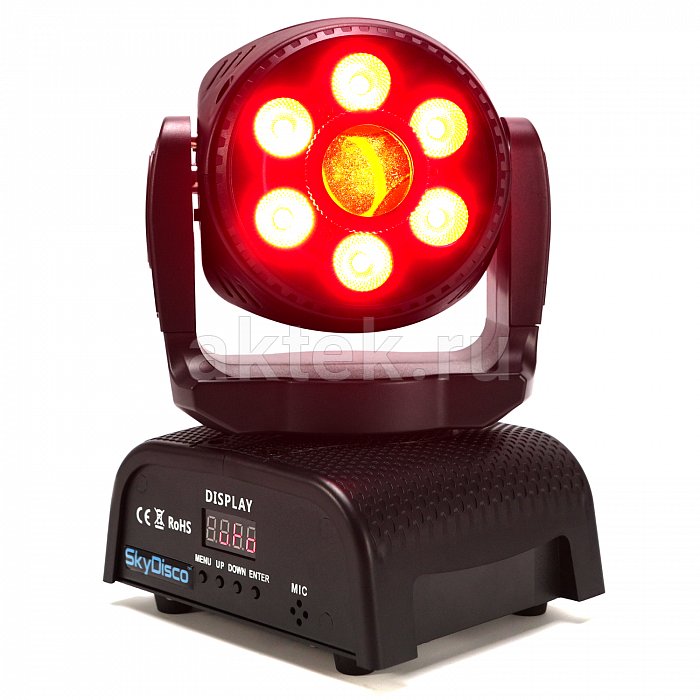 Вращающаяся голова SkyDisco Gobo RGBW 6