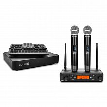 Профессиональная караоке система для дома с микрофонами Studio Evolution EVOBOX Premium Black+MIC-WL28