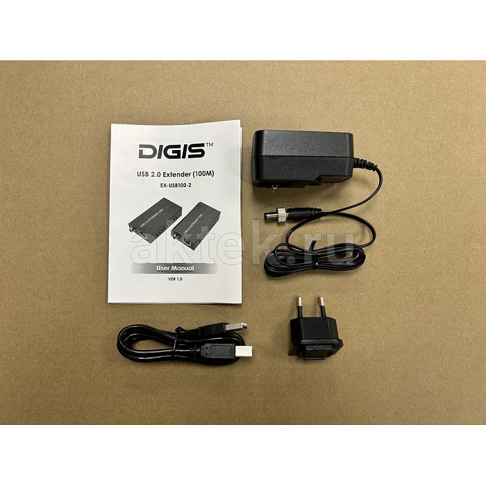 Digis EX-USB100-2 комплект передатчика и приёмника, 1×2, 100 м 2