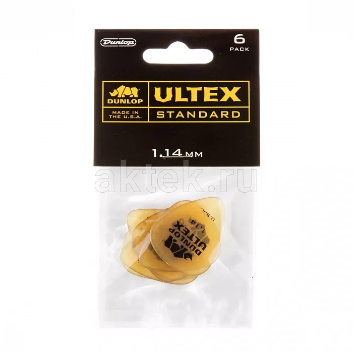 Dunlop 421P114 Ultex Standard 6Pack медиаторы, 1,14 мм, 6 шт 4