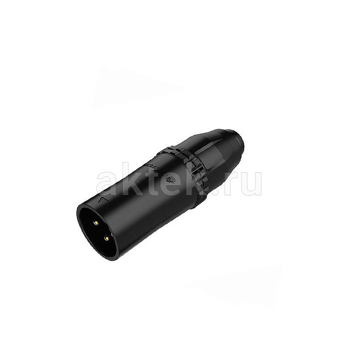 ROXTONE RX3MWP-BG разъём XLR, чёрный, штекер, IP66 4
