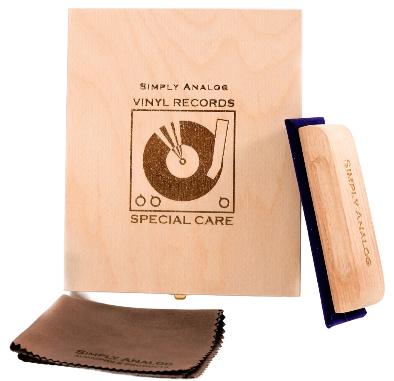 Набор для очистки виниловых пластинок Simply Analog Deluxe Wood Edition