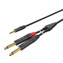 ROXTONE PACC280/5 аудиокабель Jack 3,5–Jack 6,3, 5 м, 2×0,22 мм²