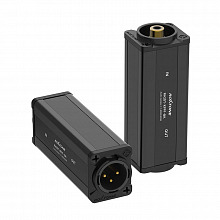 ROXTONE RA2DT-XMPF-BK аудиопереходник, цвет чёрный, трансформаторная развязка, XLR, RCA