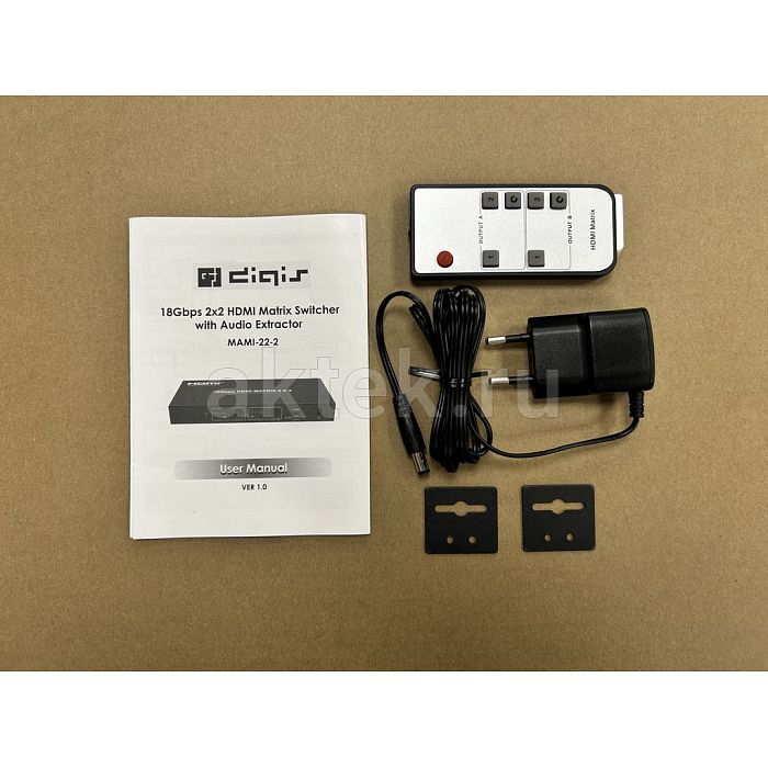 Digis MAMI-22-2 матричный HDMI-коммутатор 2×2, 4K60, HDMI 2.0 2
