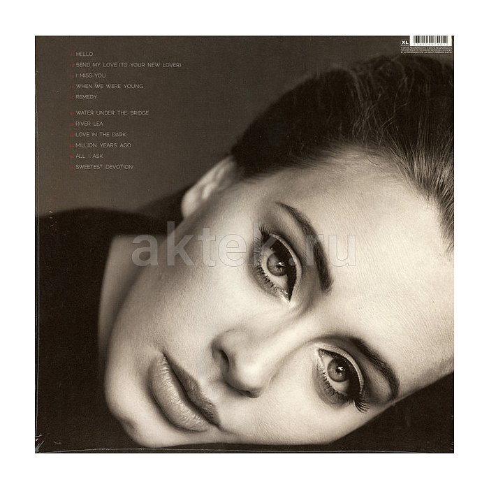 Виниловая пластинка ADELE - 25 180 GRAM BLACK VINYL 12" 2