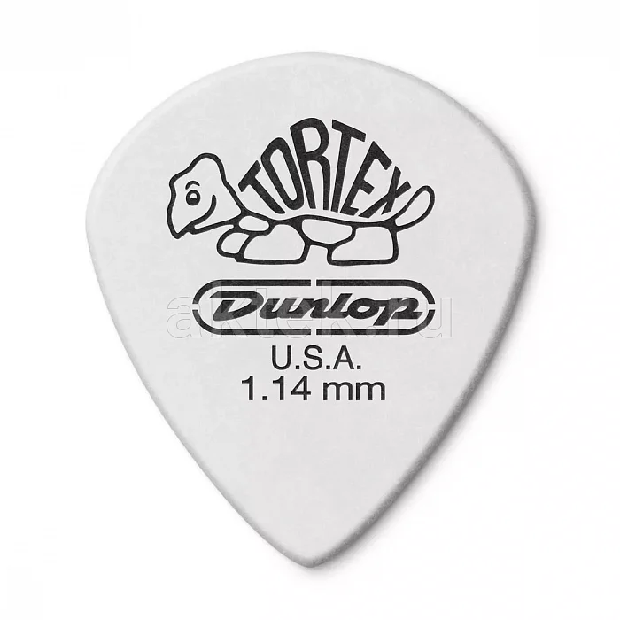 Dunlop 478P114 Tortex White Jazz III медиаторы, 1,14 мм