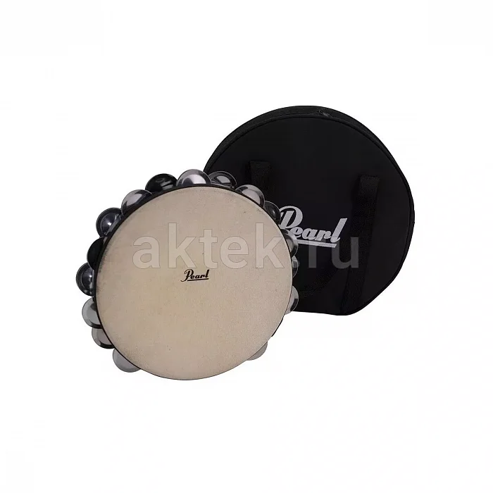 Pearl PETM-20 Elite Concert Tambourine двухрядный тамбурин с кожаной мембраной 6