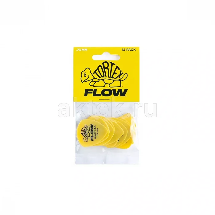 Dunlop 558P073 Tortex Flow Standard 12Pack медиаторы, 0,73 мм 4