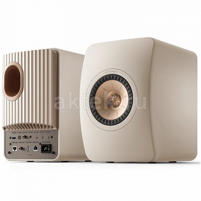 KEF LS50 Wireless II Sand Shell беспроводная акустика, Wi-Fi, бежевый 3