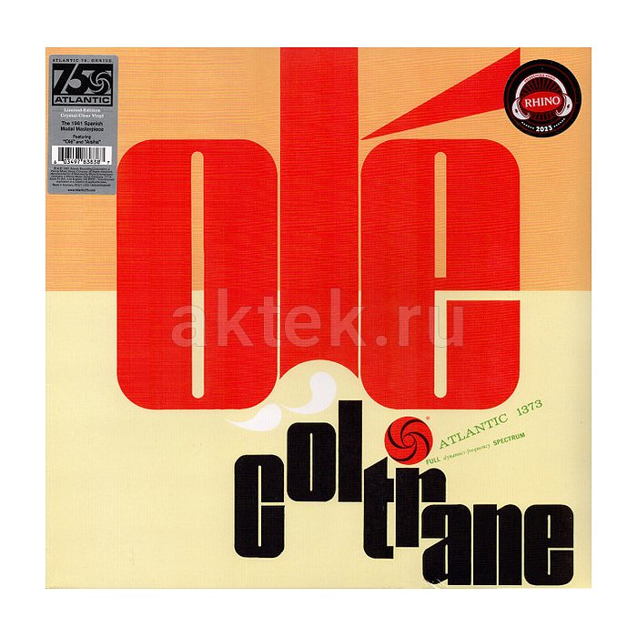 Виниловая пластинка JOHN COLTRANE - OLE COLTRANE 180 GRAM CLEAR VINYL 12"