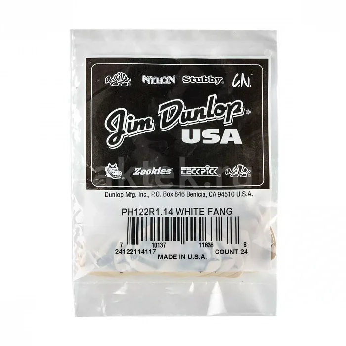 Dunlop PH122R114 Hetfield's White Fang Custom медиаторы, 1,14 мм, Flow 4