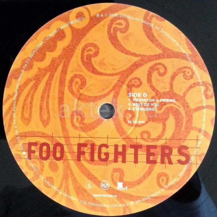 Виниловая пластинка FOO FIGHTERS - SKIN AND BONES 180 GRAM BLACK VINYL 12" 6