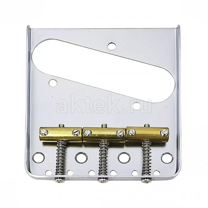 Hosco HK-23CS винтажный бридж Telecaster, 3 латунных седла, хром
