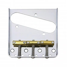 Hosco HK-23CS винтажный бридж Telecaster, 3 латунных седла, хром