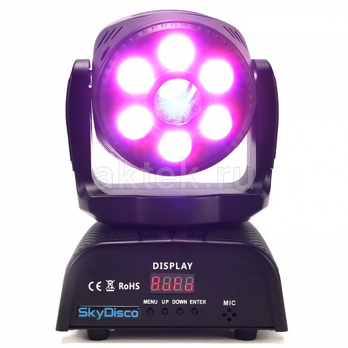 Вращающаяся голова SkyDisco Gobo RGBW 7