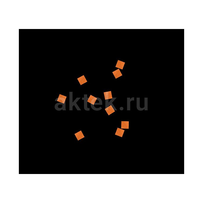 Бумажное конфетти 6х6 мм 1 кг оранжевый